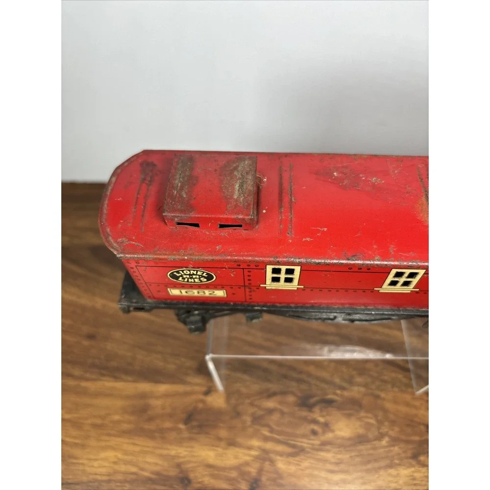 Lionel O27 Gauge Pre-War 8-Wheel Lionel RR Lines 1682‎ Red Cupola Caboose